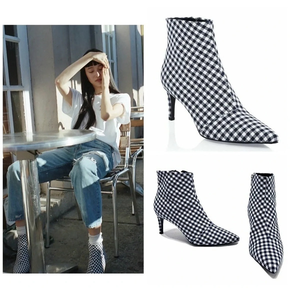RAG & BONE Beha Boot in Navy Gingham - Picture 1 of 16